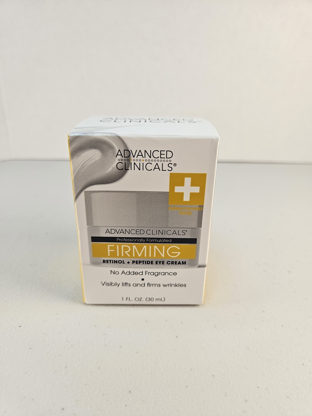 Advanced Clinicals Firming Retinol + Peptide Eye Cream — White & Gold 1 FL OZ